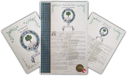 Lions of the Clan Lyon - Scottish Clan & Sept History 3 Print Combo - Tartan, Buckle, Crest, Last Name Surname Meaning, Genealogy, Family Tree