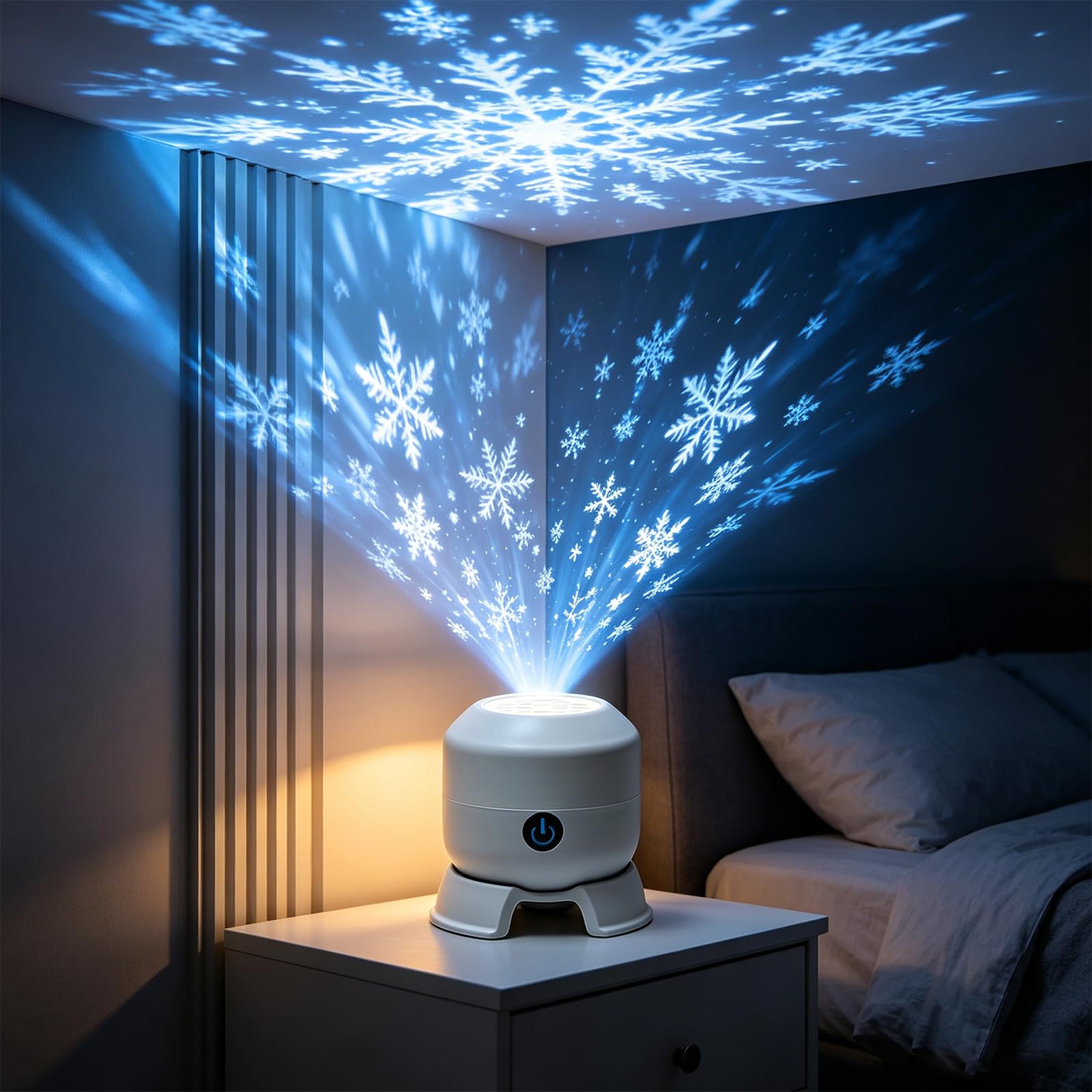Dynamic Rotating LED Projector Light, 2-in-1 LED Ocean Light Projector