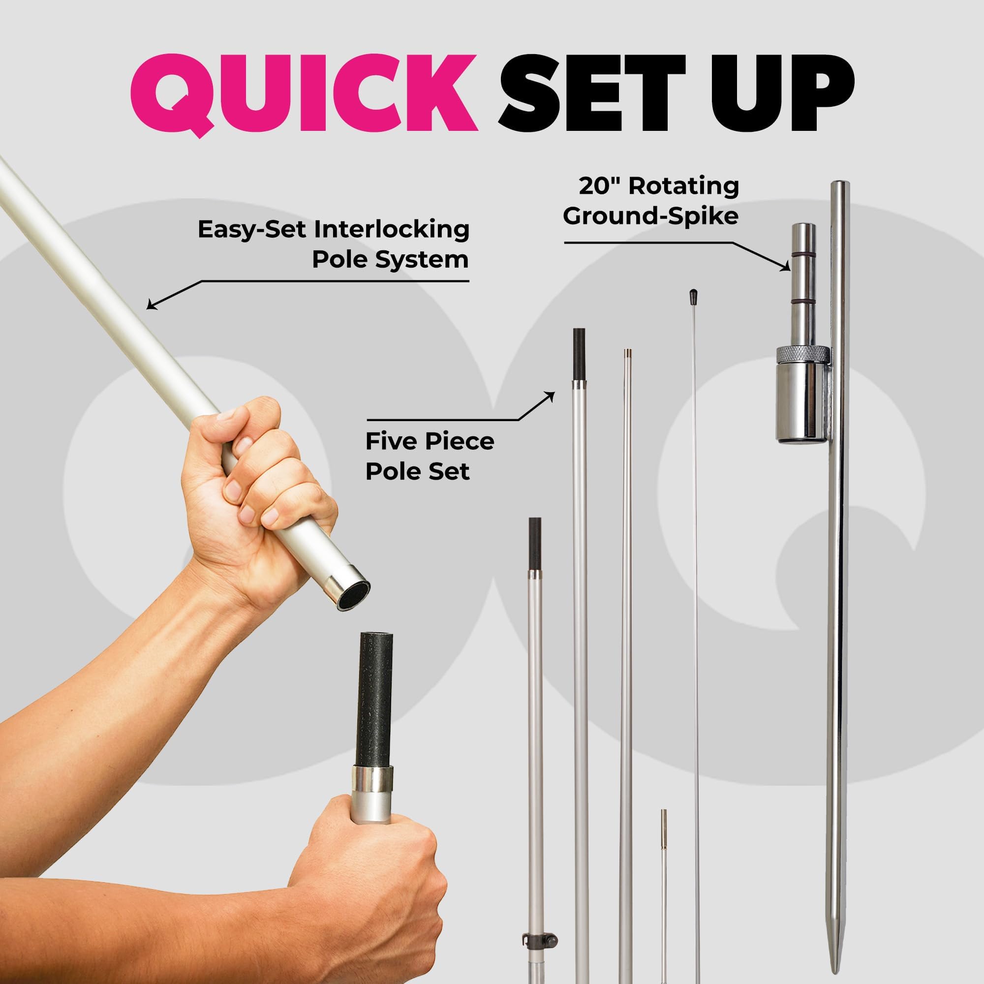 Sky Dancers LookOurWay Now Open Feather Flag Complete Set with Pole and Ground Spike