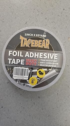Miniatura 10 de TAPEBEAR Cinta de papel de aluminio de tela de fibra de vidrio, cinta adhesiva de alta temperatura de aislamiento profesional, soporta 176.0 F a