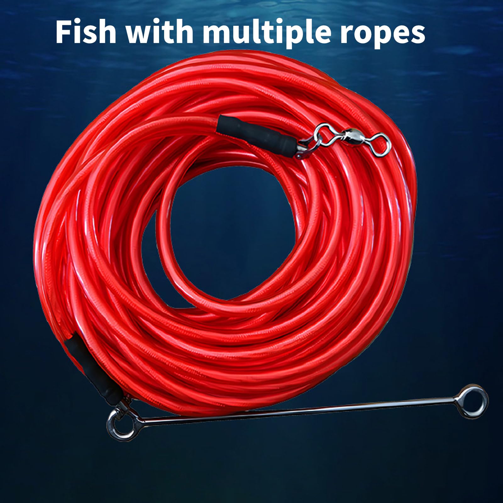 Corda galleggiante in PVC ad alta galleggiabilità, flessibile per pesca in acqua salata, attività marine e barche ormeggio, design leggero, alta galleggiabilità, pesca galleggiante