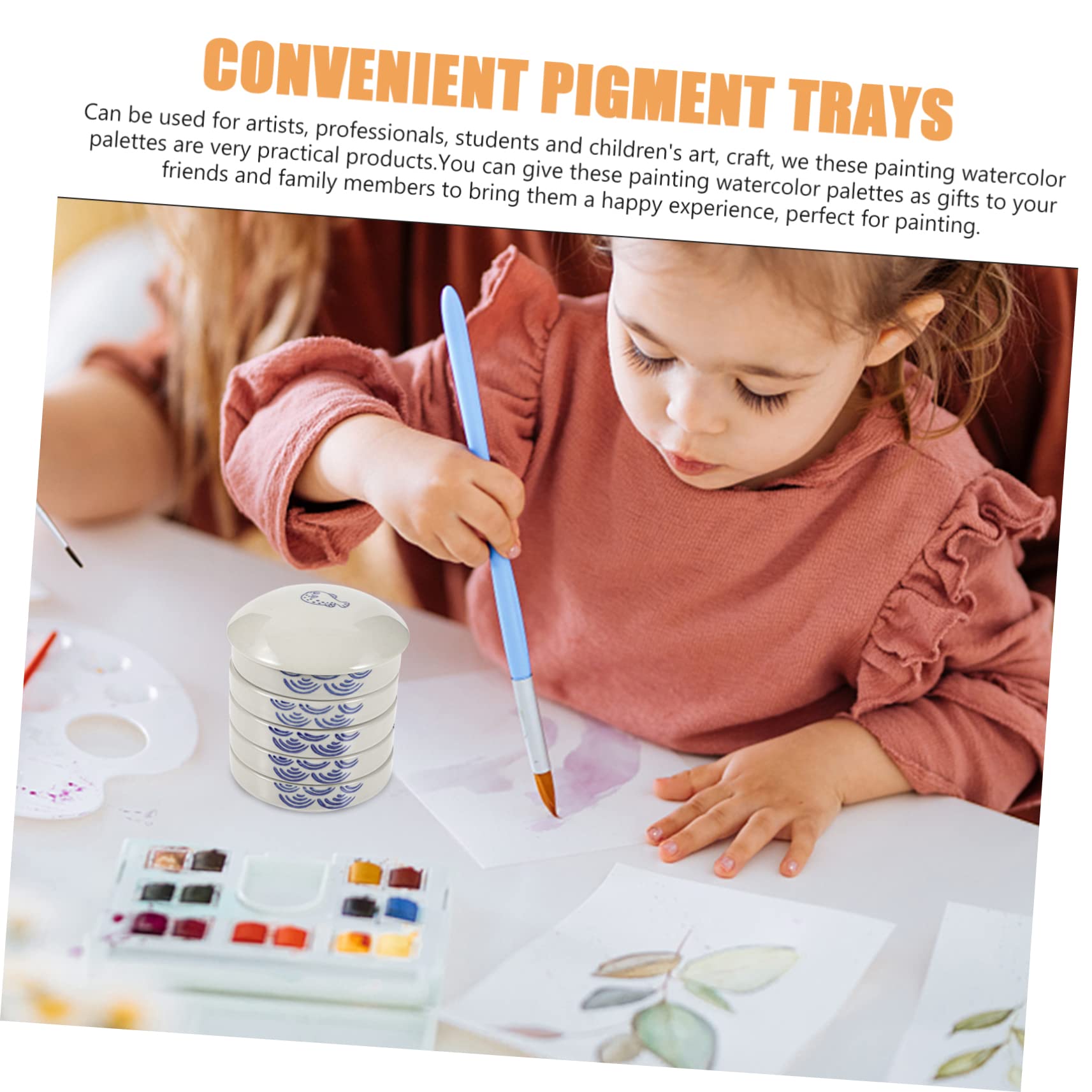 Anneome Palette de Peinture Céramique 5 Niveaux Plateaux de Mélange Pratiques pour Aquarelle Art et Artisanat