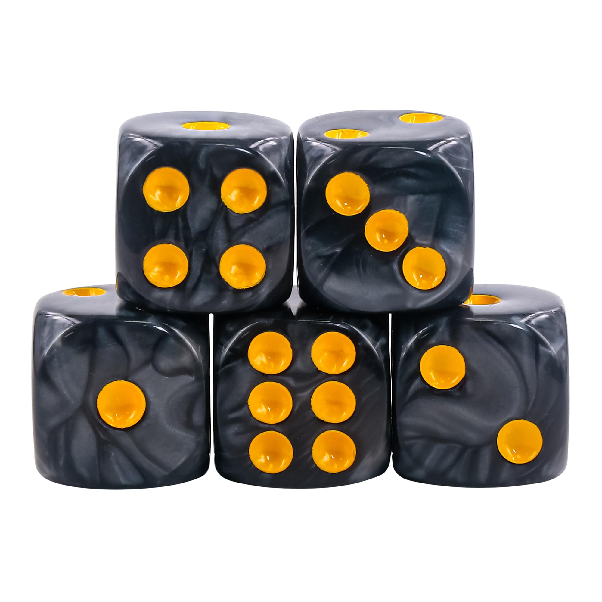 Epic Forge Set of 5 6 Sided Dice - Black Pearl