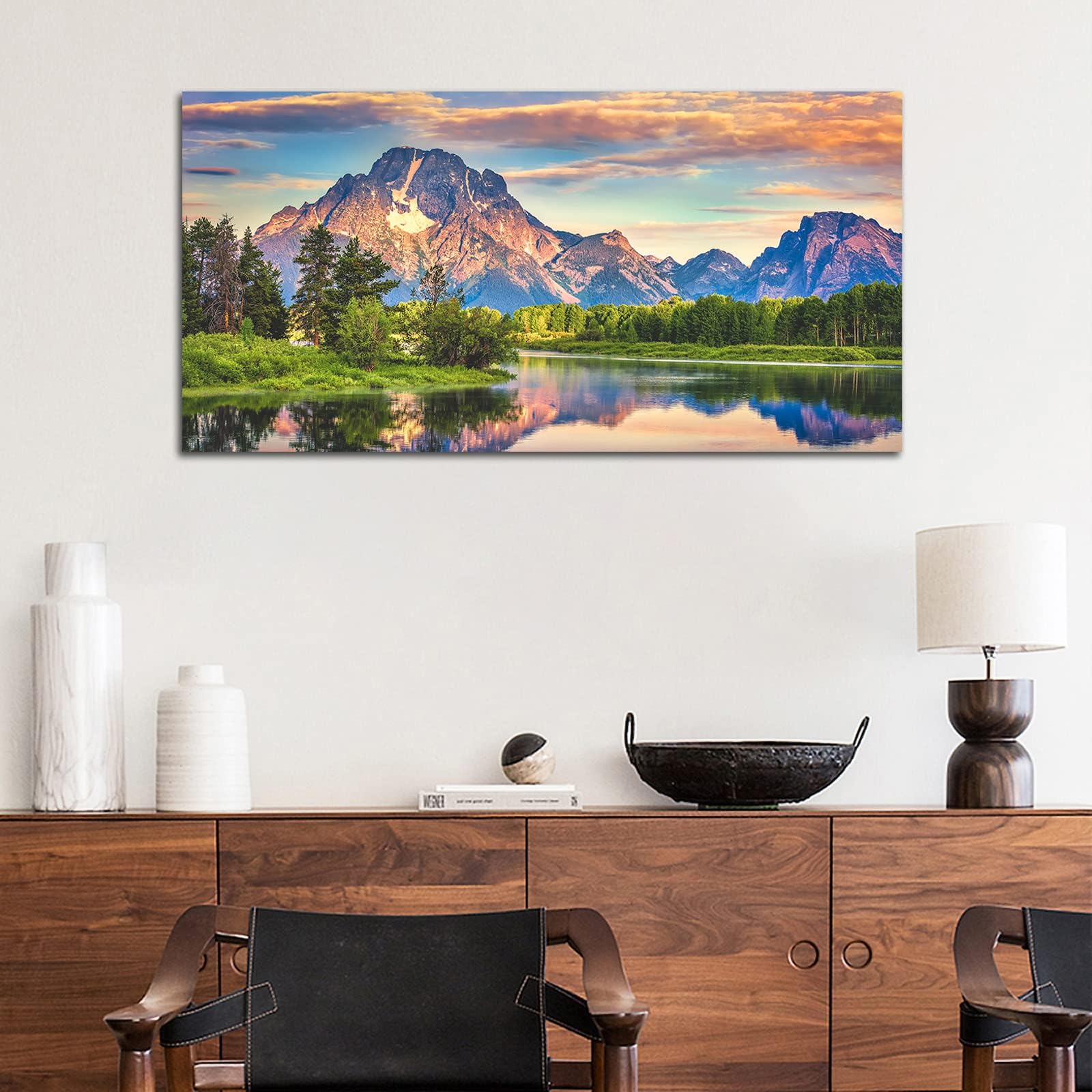 絵画 Mountain at sunset sunset