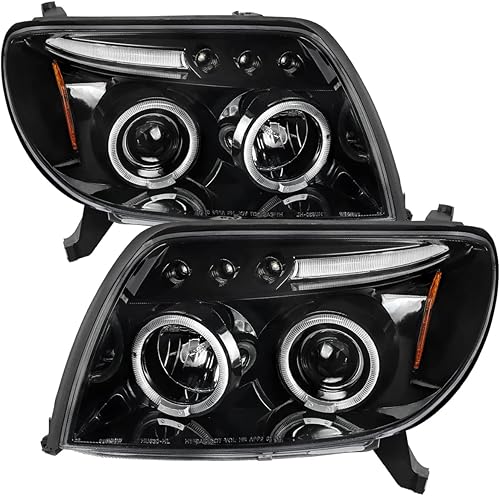 Para 03-05 4Runner SUV SR5 Pearl Black LED Halo Proyector Faros Lámparas de Cabeza