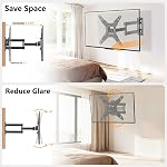 Support Mural TV à Mouvement Complet pour Téléviseurs/Moniteurs Plans/LED LCD de 13 à 42 po | Support Mural TV Articulé, Bras Ajustables, Pivot Inclinaison & Rotation, Max 44lbs VESA 200x200mm