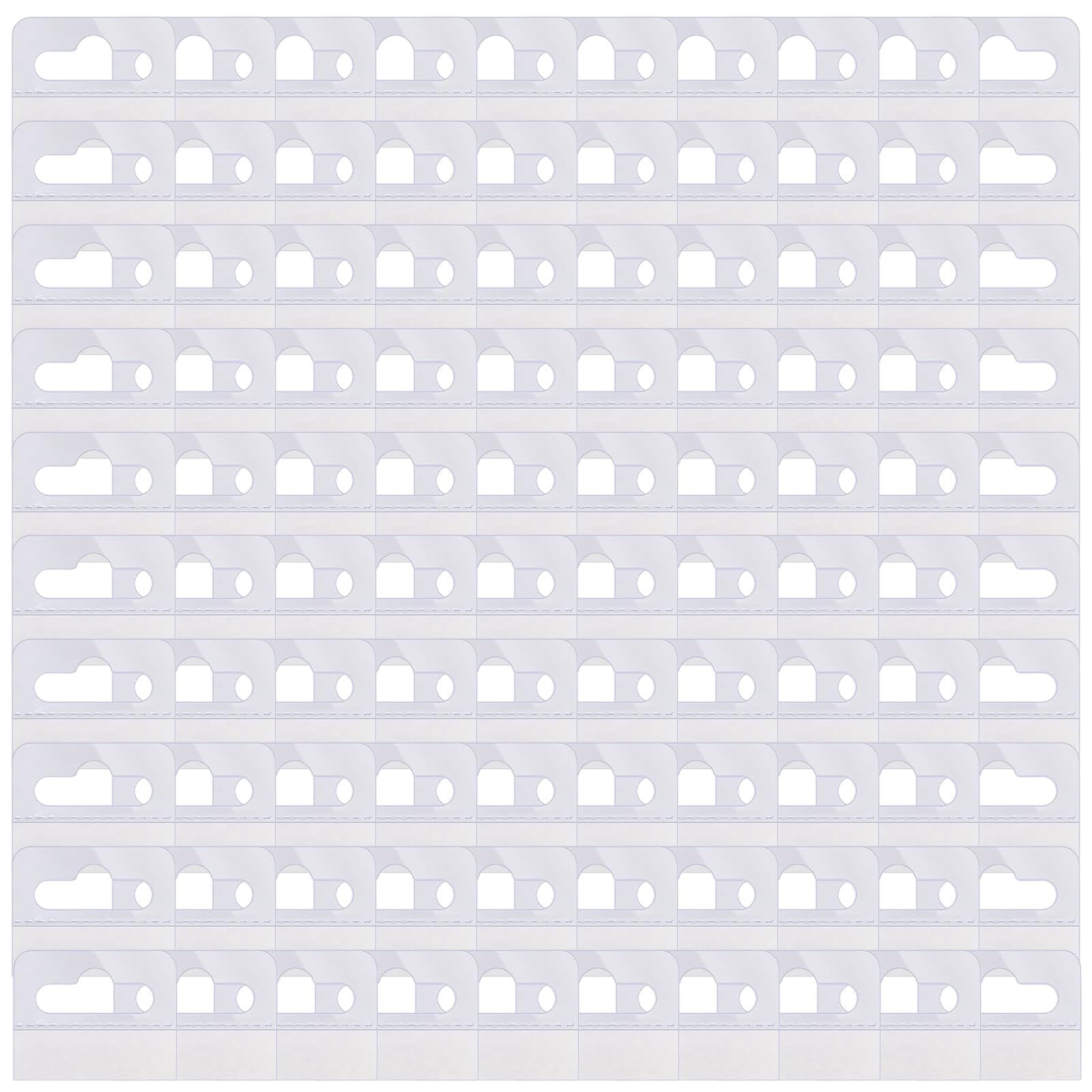 Yrohgkpn Airplane Hole 100 Pcs Strong Adhesive Clear Hook Adhesive Merchandising Hanging Tabs With Slot Holes Easy Install Hooks Clear Hooks