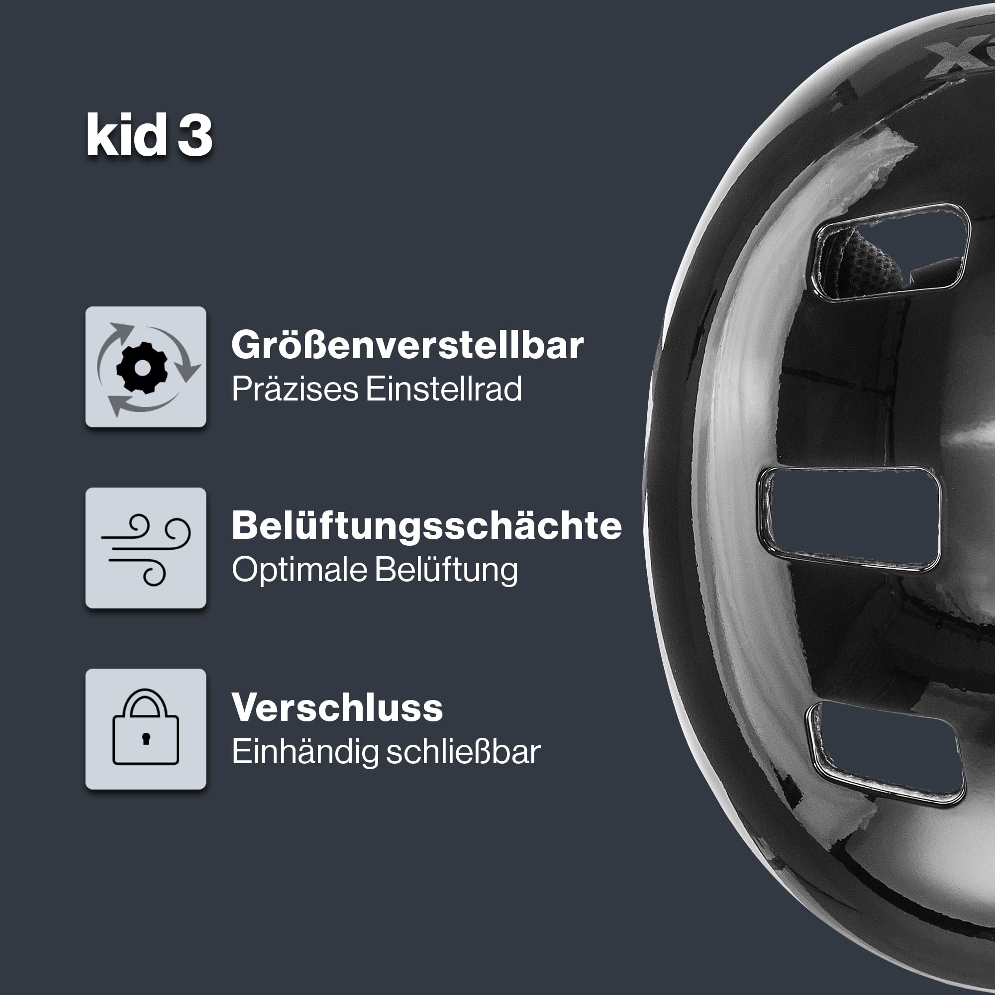 uvex Kid 3 - robuster Fahrradhelm für Kinder- individuelle Größenanpassung - optimierte Belüftung