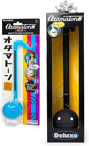 Otamatone Negro + Azul Instrumento Musical Electrónico Sintetizador Portátil Set Coleccionista Deluxe + Regular 2 Pc Set