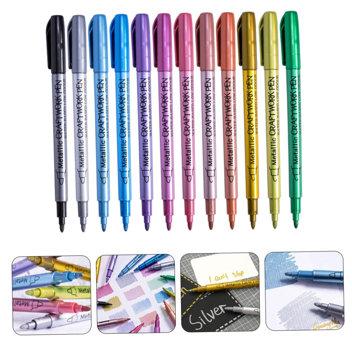 3 Set Di Pennarelli Per Pittura Set Di 12 Pennarelli Colorati Con Punta in Metallo Pennarelli Con Sigillo Di Cera Per Progetti Artistici Di Verniciatura Di Pneumatici 12 Pezzi * 3