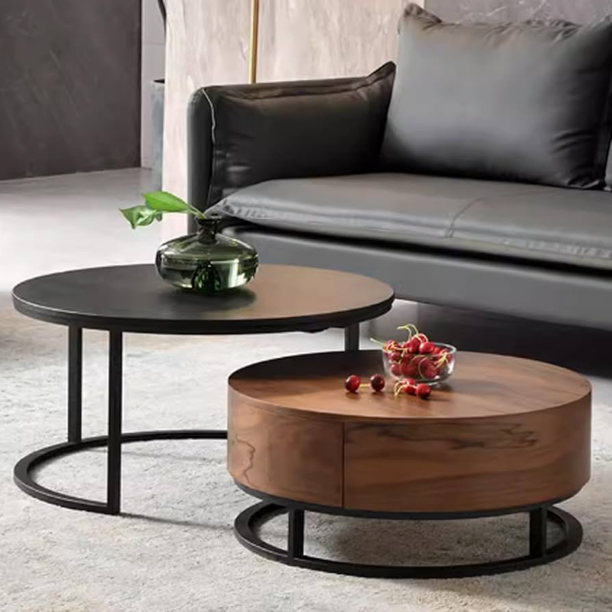 Amazon.com: EKDJSN 27.5IN Round Nesting Table Set of 2
