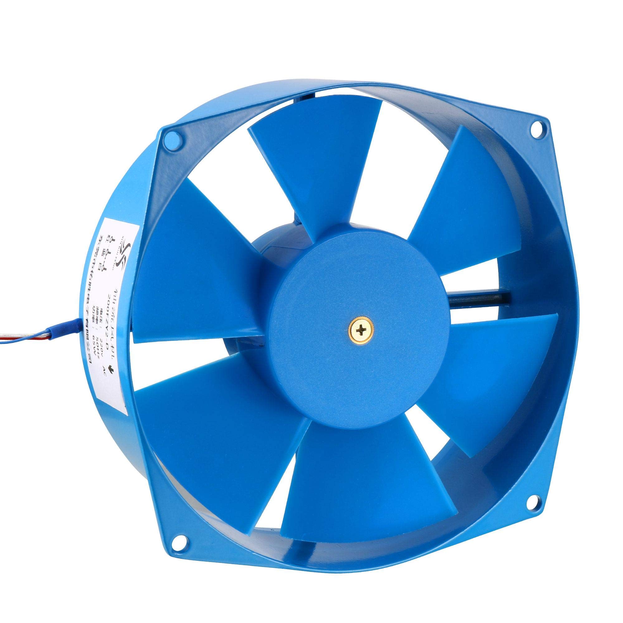 Sourcingmap Cooling Fan 210mm x 210mm x 72mm 200FZY2-D AC 220V/240V 0.45A Dual Ball Bearings