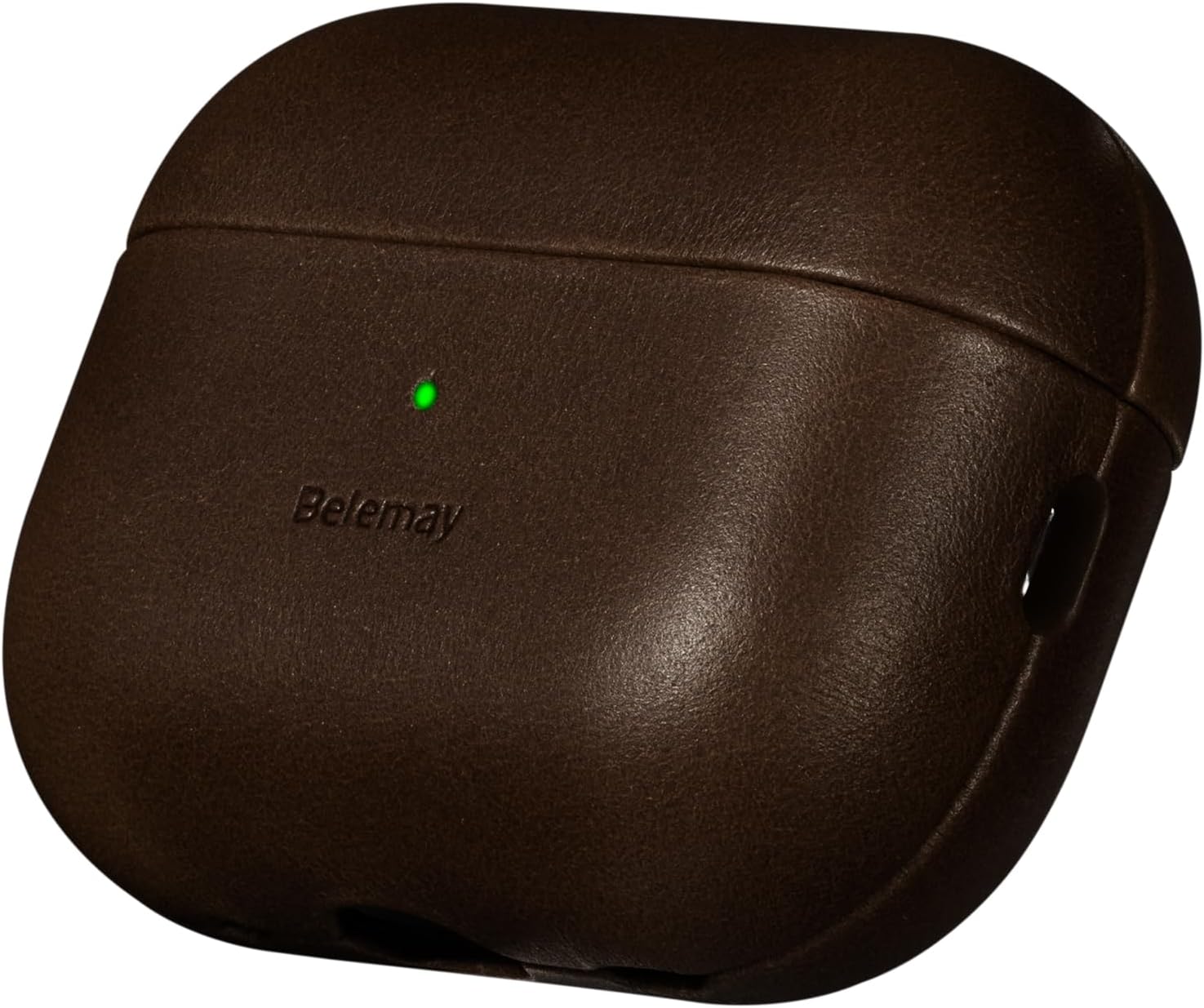 Belemay Handcrafted Full-Grain Vegetable-Tanned Leather Case for AirPods Pro 3rd Gen (2025), Two-Tone Effect, Natural Patina, Compatible with MagSafe, Compatible with Airpods Pro 3, Bourbon Brown