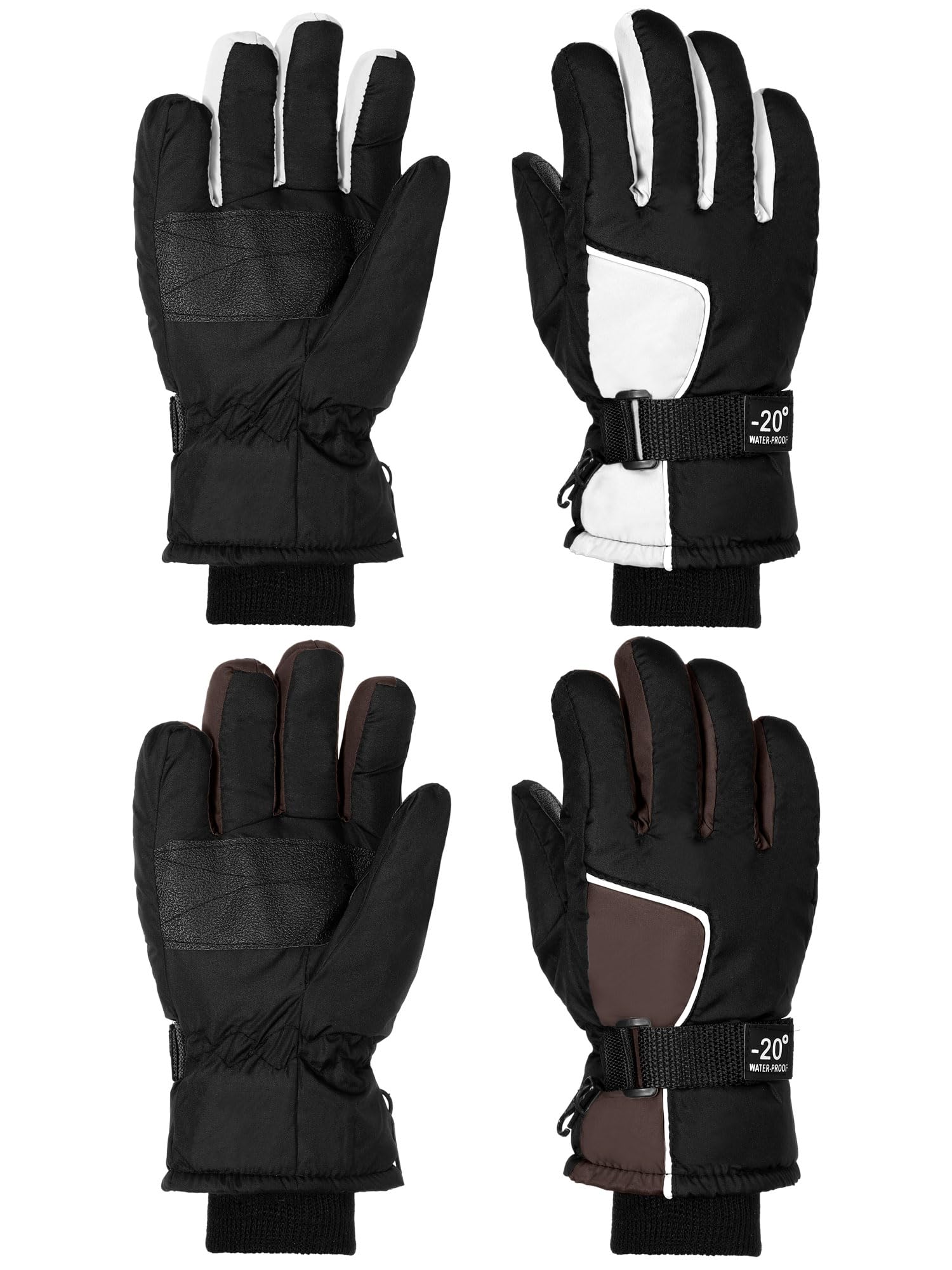 SATINIOR 2 Pair Kids Winter Gloves