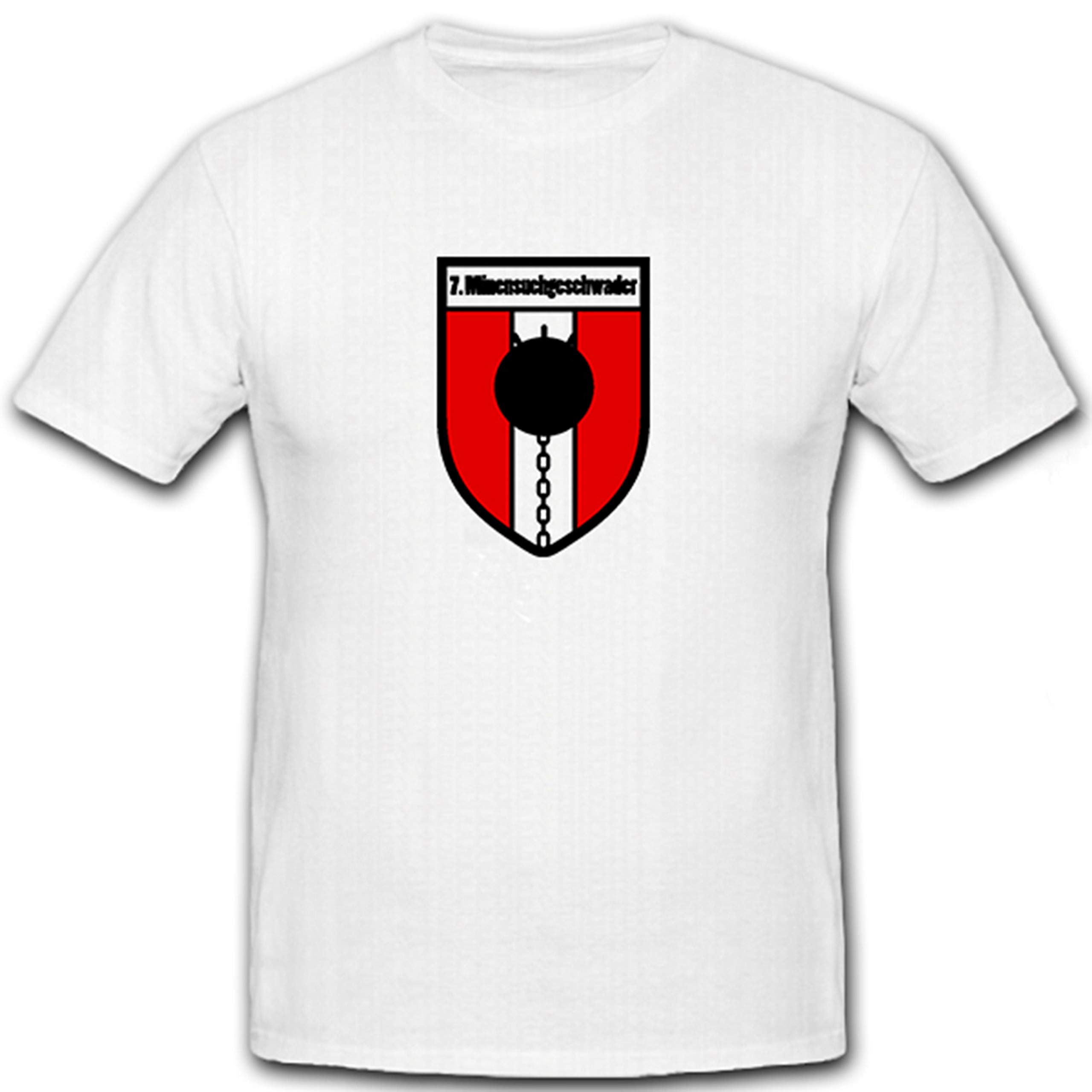T-Shirt Blanc 7 Minensuchgeschwader MSG Flotille Taille 4XL #6505 - 3