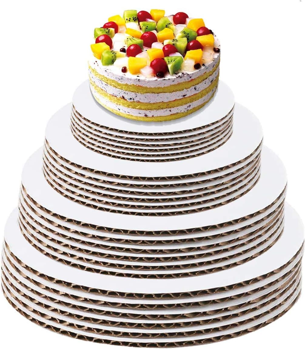 Twdrer 24 Cake Board Rounds, White Cake Circles Cake Base