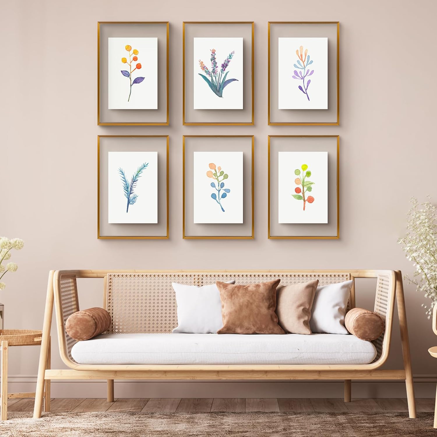 Golden State Art, 12x18 Floating Picture Frame Aluminum, Tempered Clear Glass Displays Any Size Photo Up to 12 x 18, for Home or Gallery Decoration (Bronze, 6 Pack)