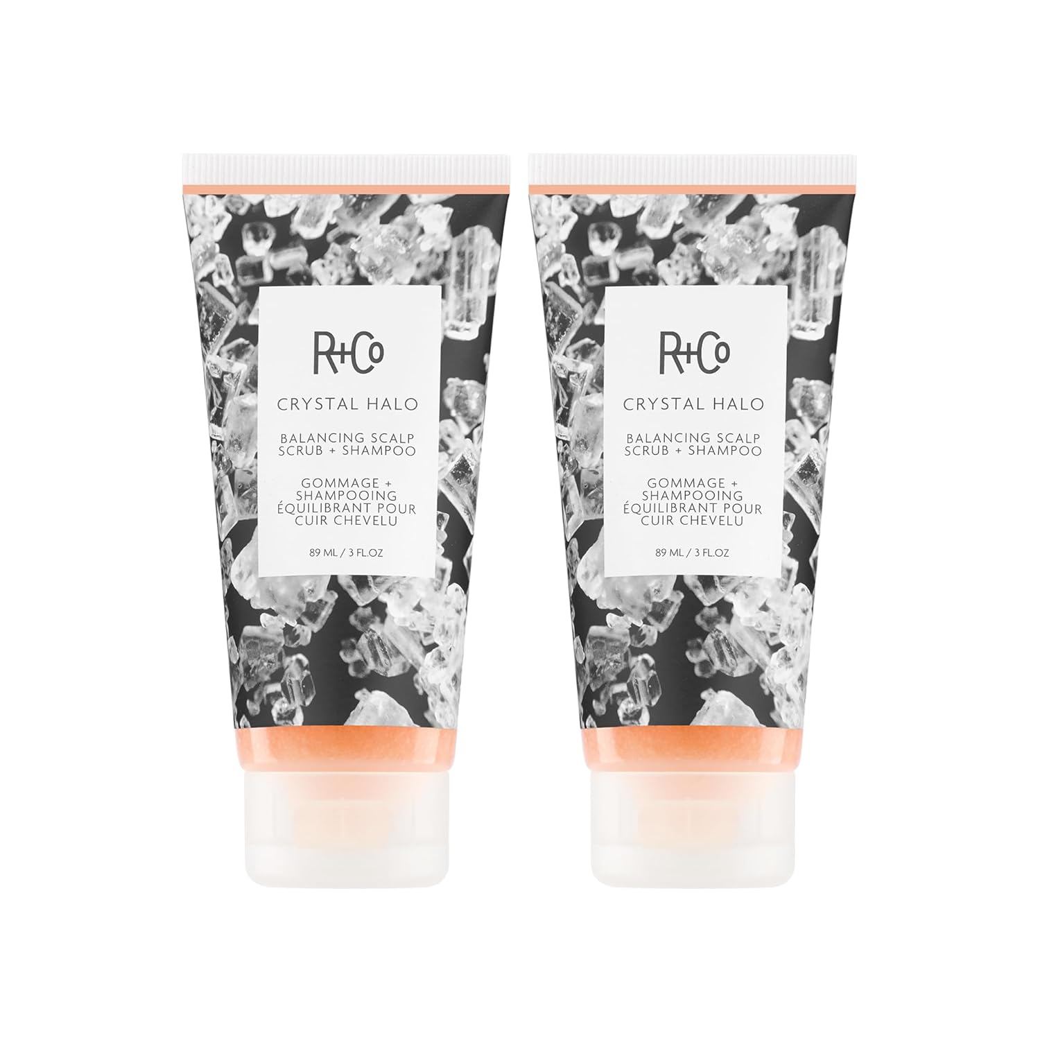 R+Co Crystal Halo Balancing Scalp Scrub + Shampoo | Purifies + Cleanses + Balances | Vegan + Cruelty-Free | 3 Oz