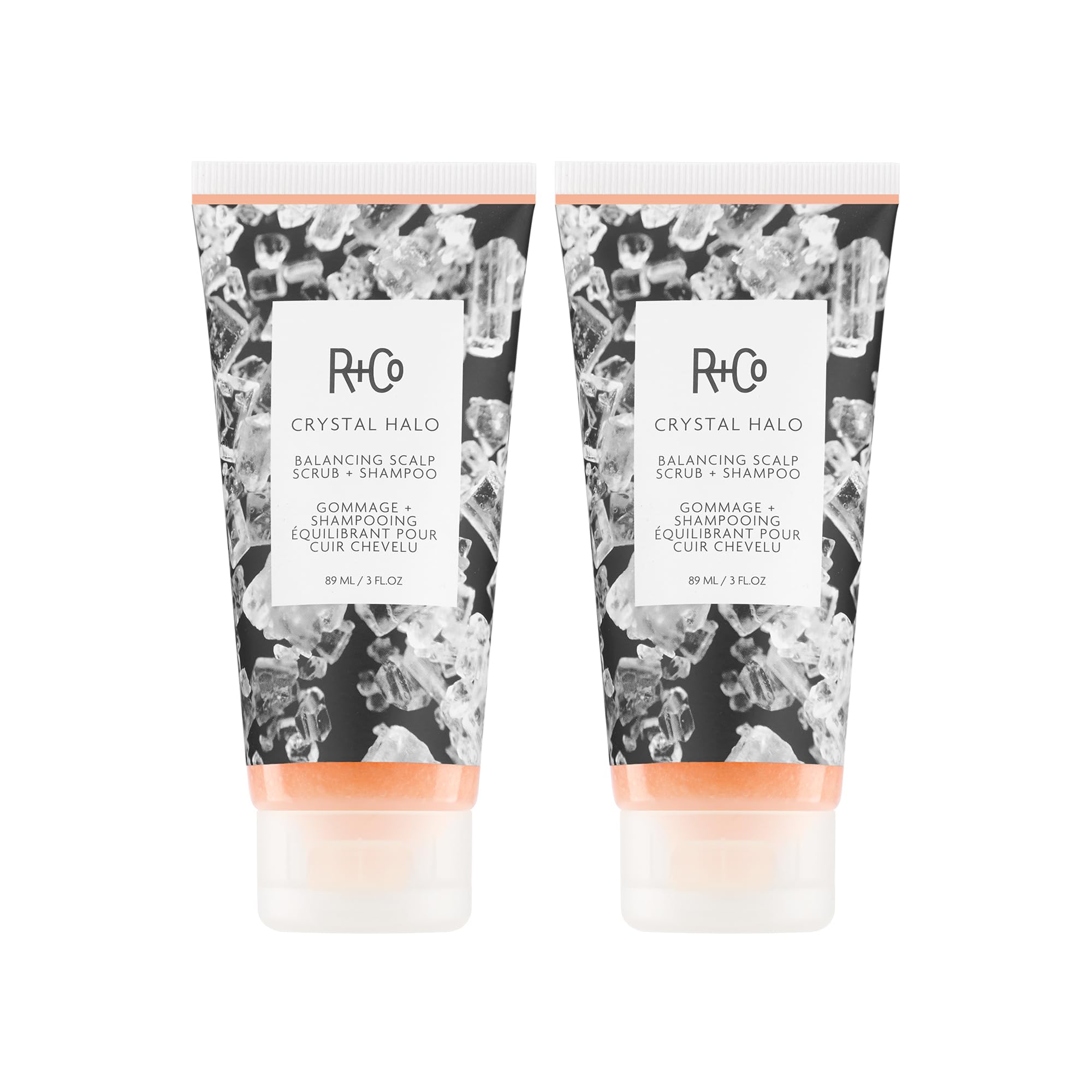 R+Co Crystal Halo Balancing Scalp Scrub + Shampoo | Purifies + Cleanses + Balances | Vegan + Cruelty-Free | 3 Oz