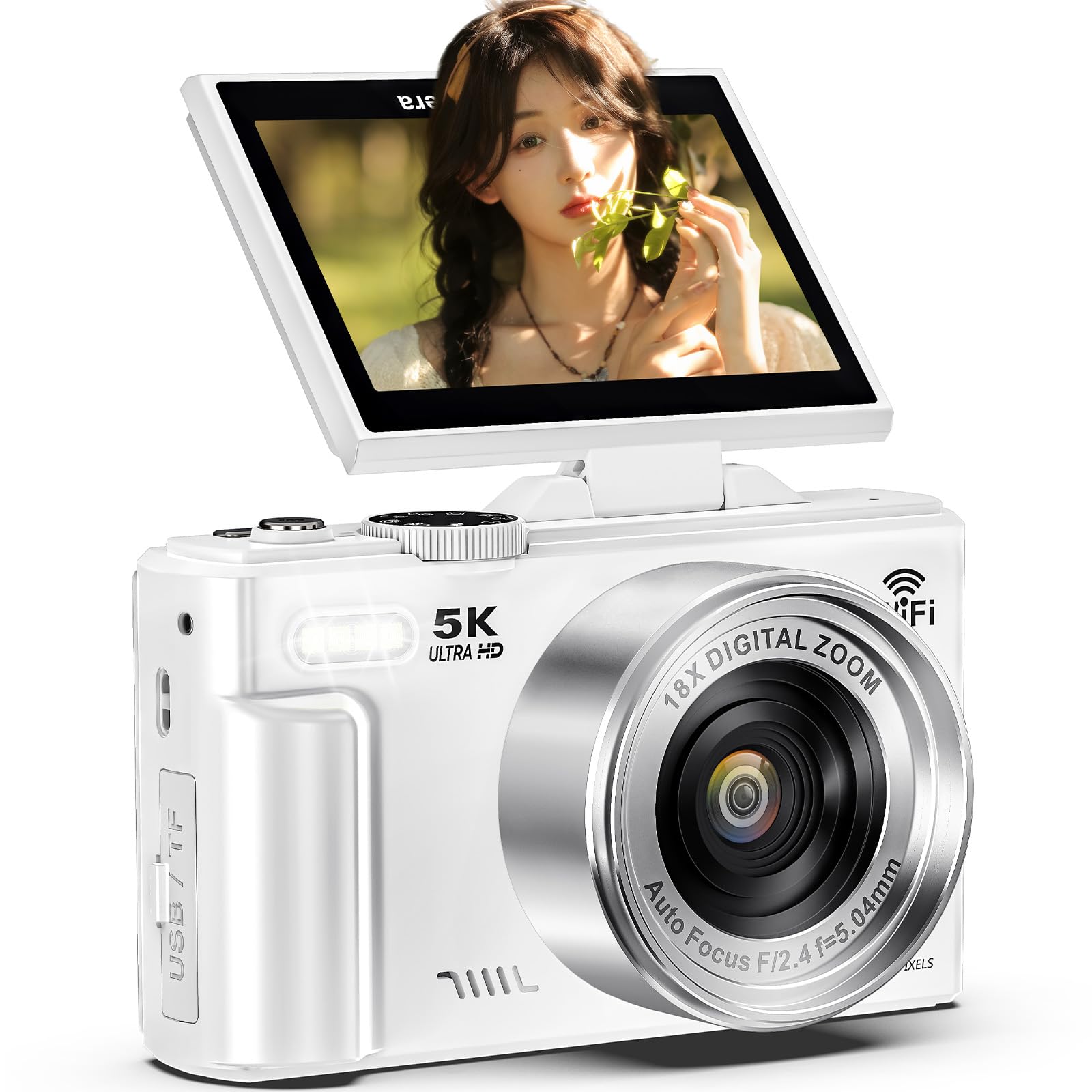 Amazon | デジカメ 5K 7500万画素 デジタルカメラ 18倍デジタルズーム