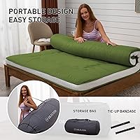 Vista 44 de Dr.Futon Colchón de futón japonés extra grueso plegable enrollable para invitados, tumbona y Tavel