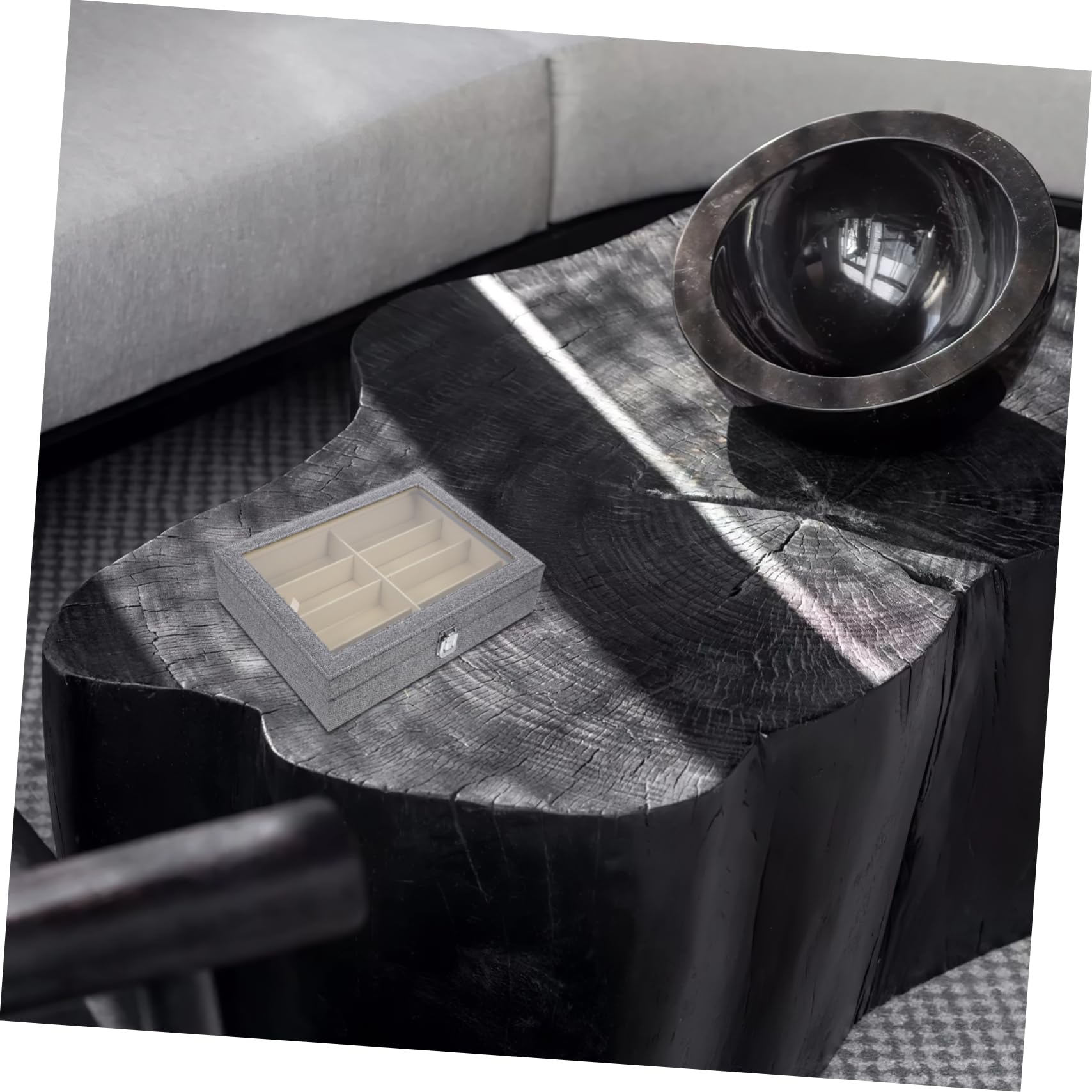 Organizador De Gafas Tapa Transparente Estuche para Múltiples De Gafas De Sol y Ópticas Compartimentos Diseño Elegante y Fácil De Limpiar