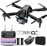 Drone with Camera 1080P HD, Mini Drone for Beginners Kids Adults, RC Quadcopter with 2 Batteries, Carrying Case, Stable Hover, Trajectory Flight, Gravity Control, One Key Take Off/Land, Black