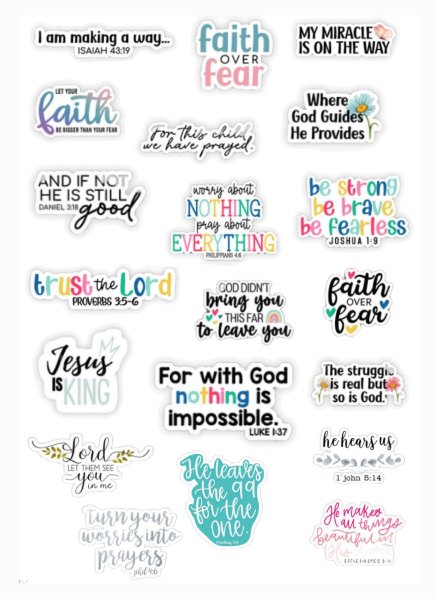 Divine Peace Bible Verse Stickers – Vinyl Stickers for Laptop Water Bottle Skateboard Bicycle Phone Helmet Scrapbook Dairy – Waterproof, 