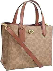 COACH ハンドバッグ ベージュ/ブラウン 保存袋付き 中古・古着通販】COACH (コーチ) ミニボストンバッグ ブラウン