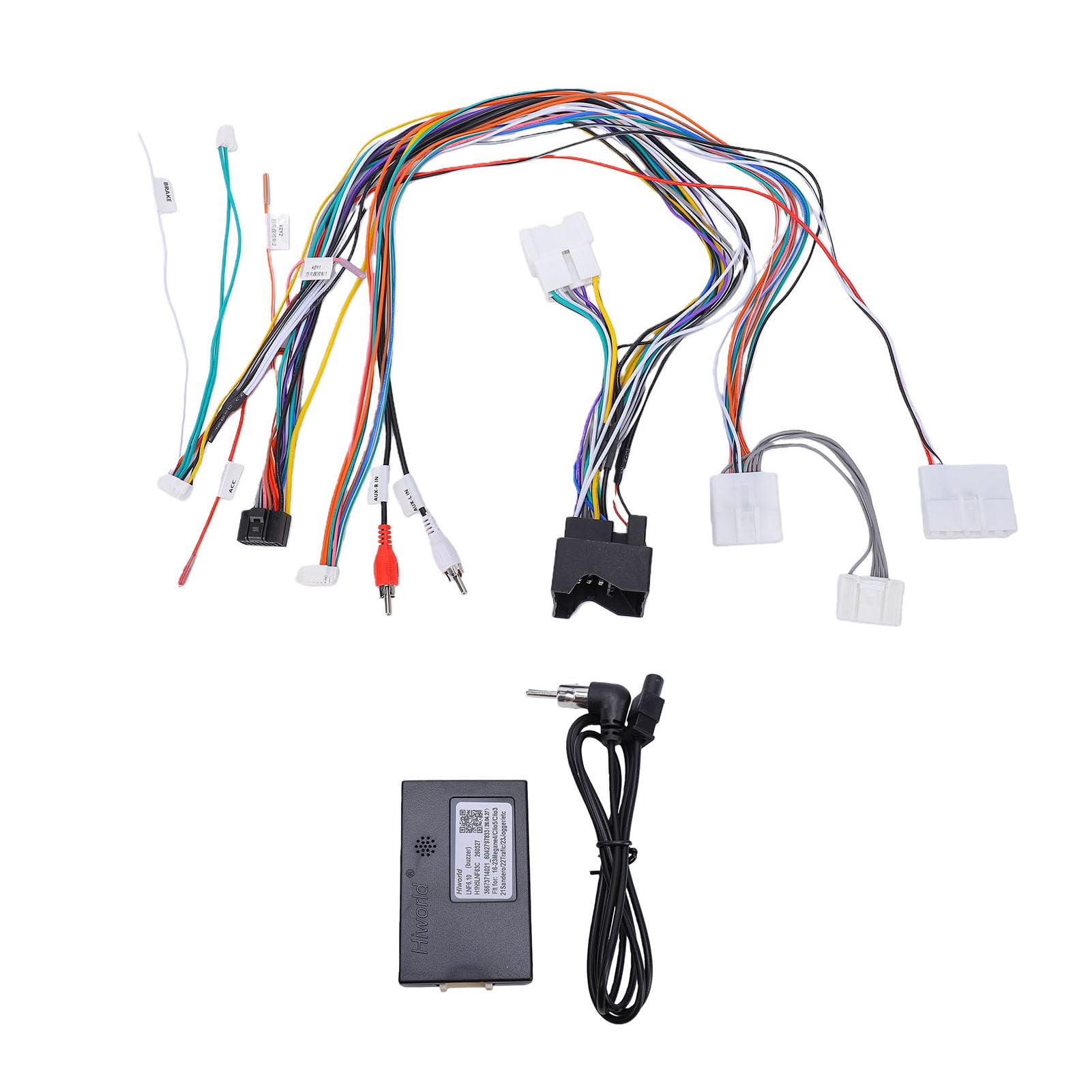 VBESTLIFE 16 Pines Arnés de Cableado de Radio de Coche con Caja Canbus