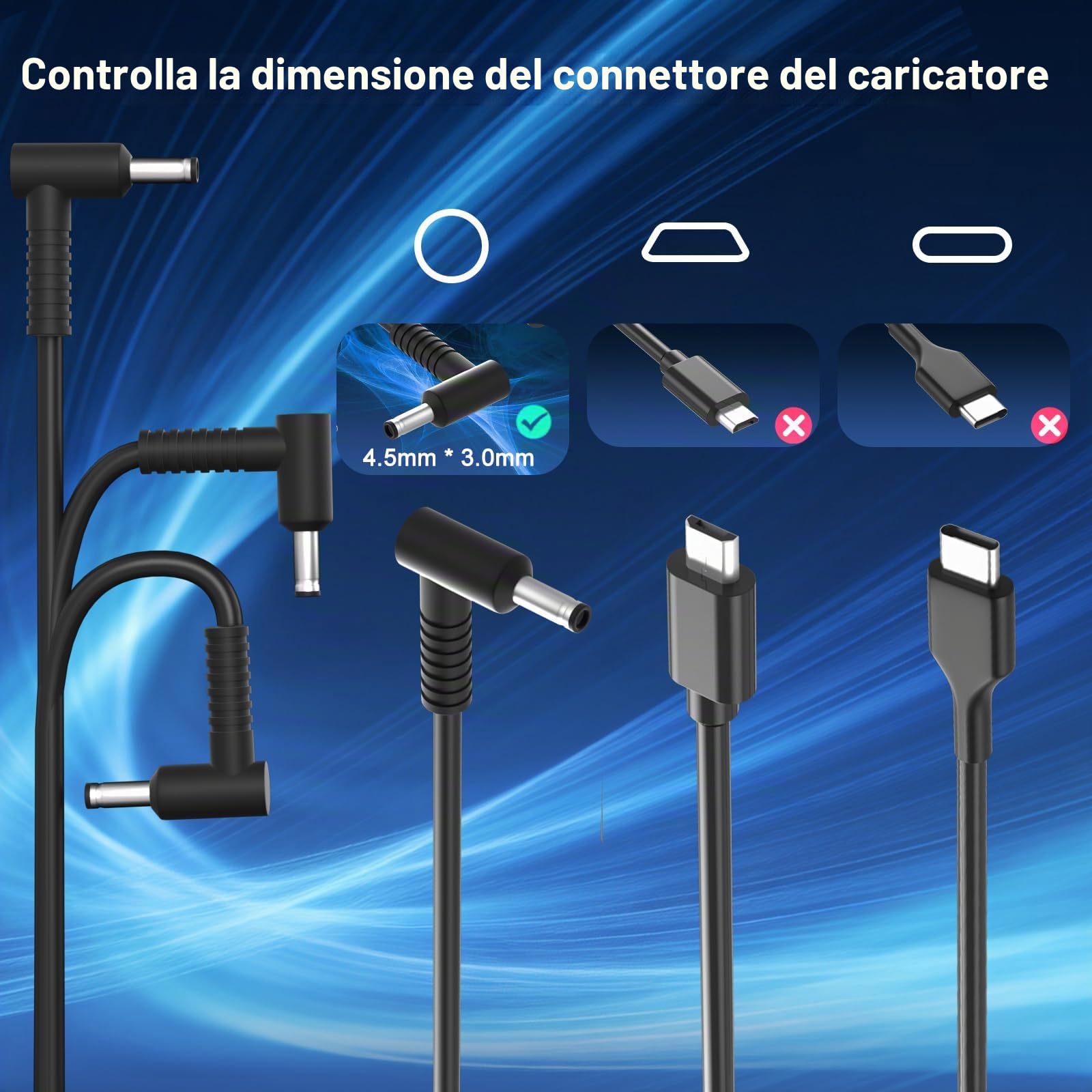 Caricabatterie 120W compatibile con laptop MSI Thin