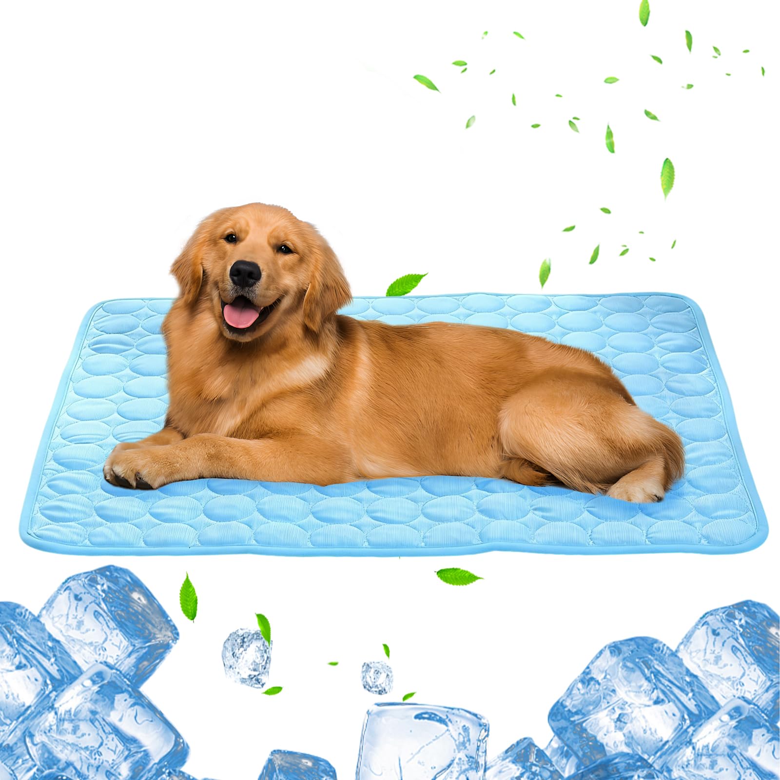 Alfombrilla Refrescante para Perro y Gato, 50x40 cm Manta Refrigerante Perro, Pet Cooling Mat, Alfombra refrescante para Perros y Gatos, Cama refrescante Perro, para hogar, Llevar, Coche (S)