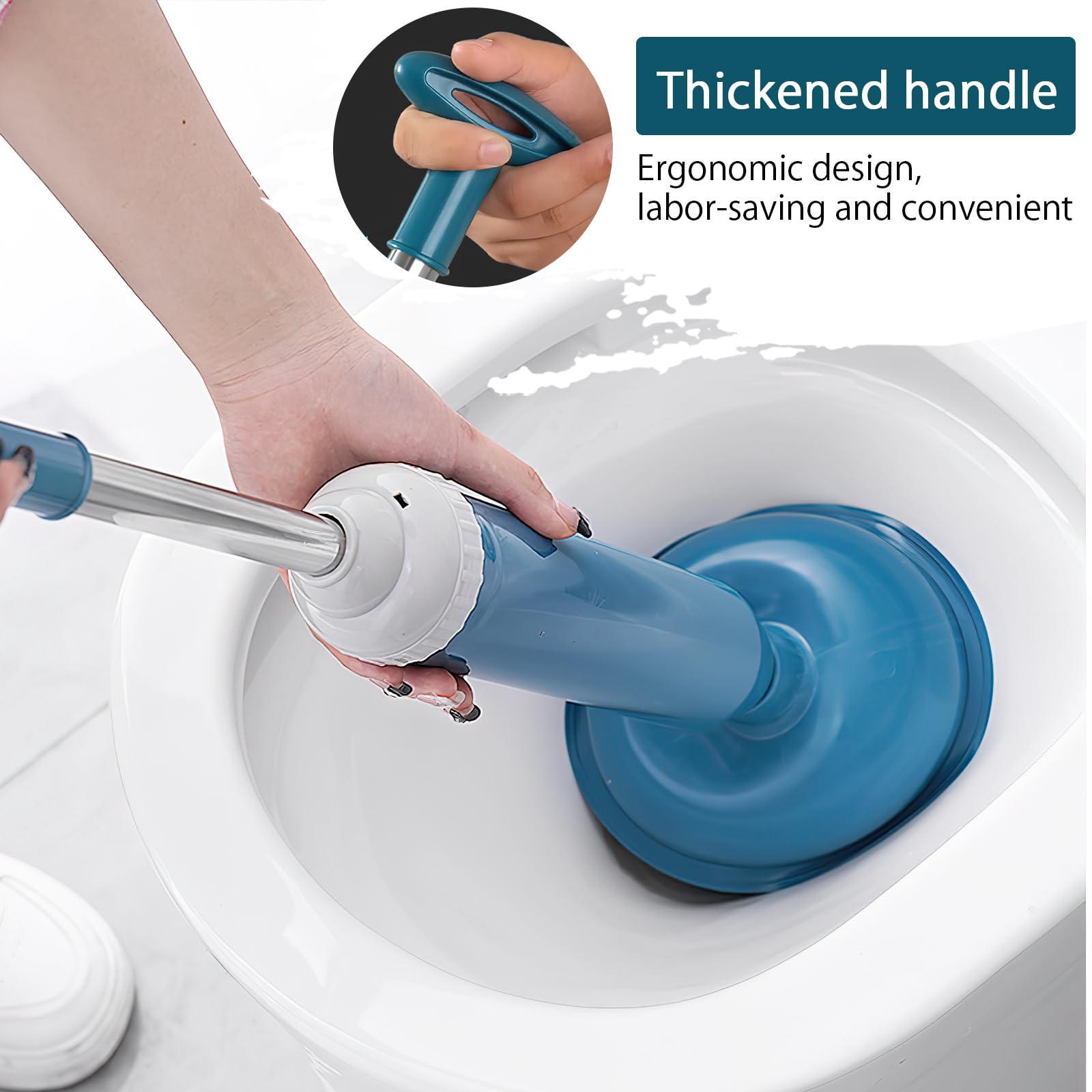 Drague de Toilette Drain Buster Toilettes Plongeur d'air éVier DéBoucheur Forte Performance D'Aspiration pour Outils de DéBlocage de Toilettes