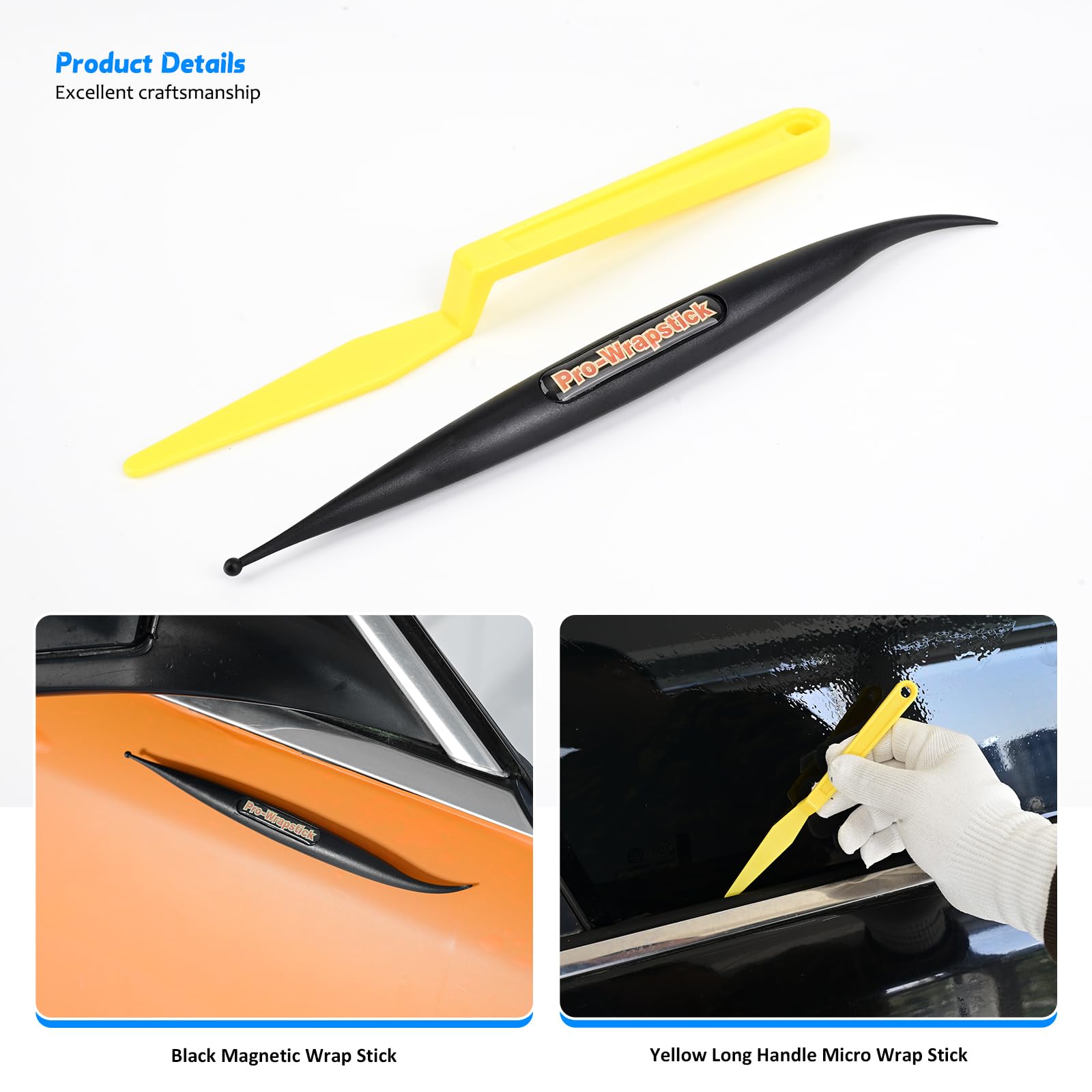 EHDIS Herramienta de Tinte de Ventana, Juego de Envoltura de Vinilo para Coche, Juego de Envoltura de Esquina, Ranuras de Curvas, Herramientas de Envoltura de Vinilo para Envolver automóviles,