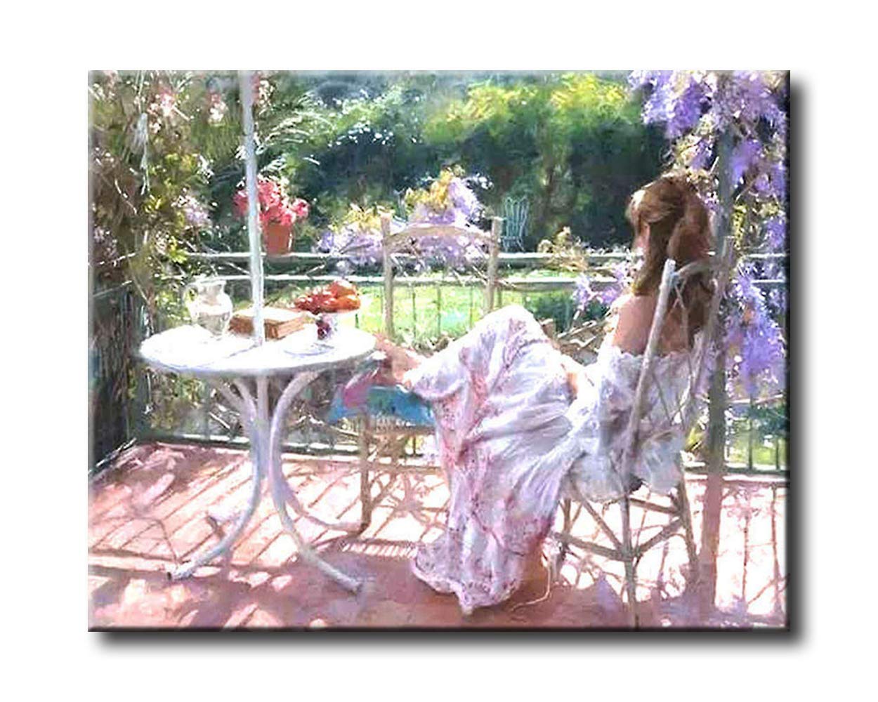 Shukqueen White Paint By Number, Diy Oil Painting For Adults, Beginner's, 16X20 Inch, Frameless