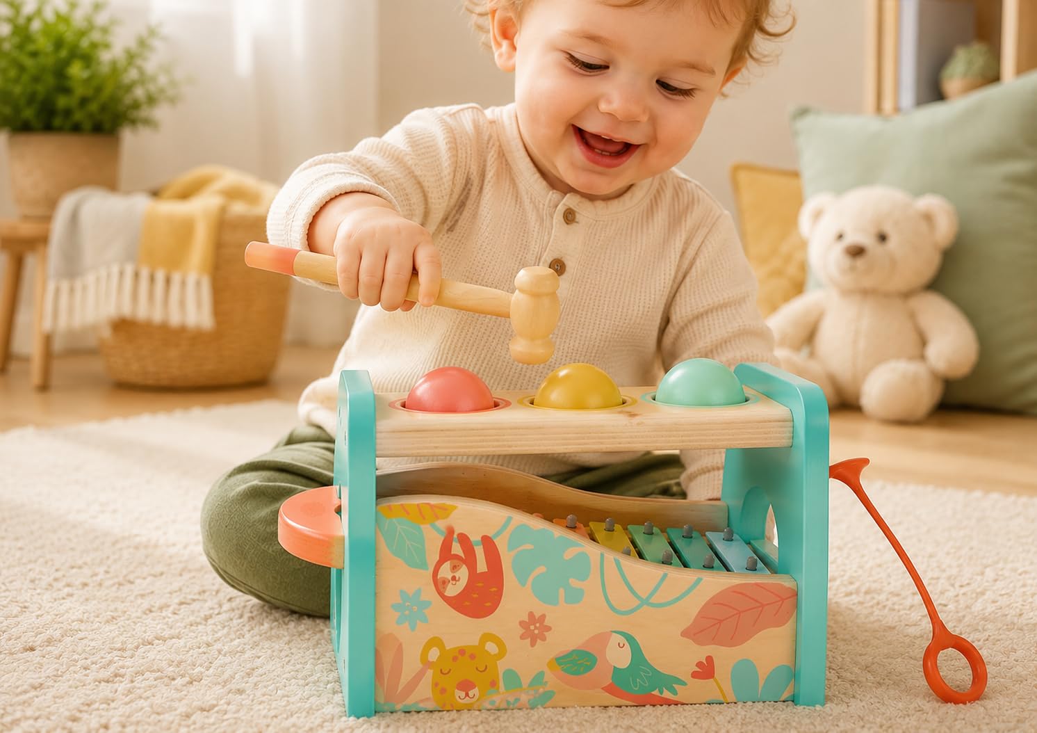 Hape Banc a marteler en Bois - Jungle