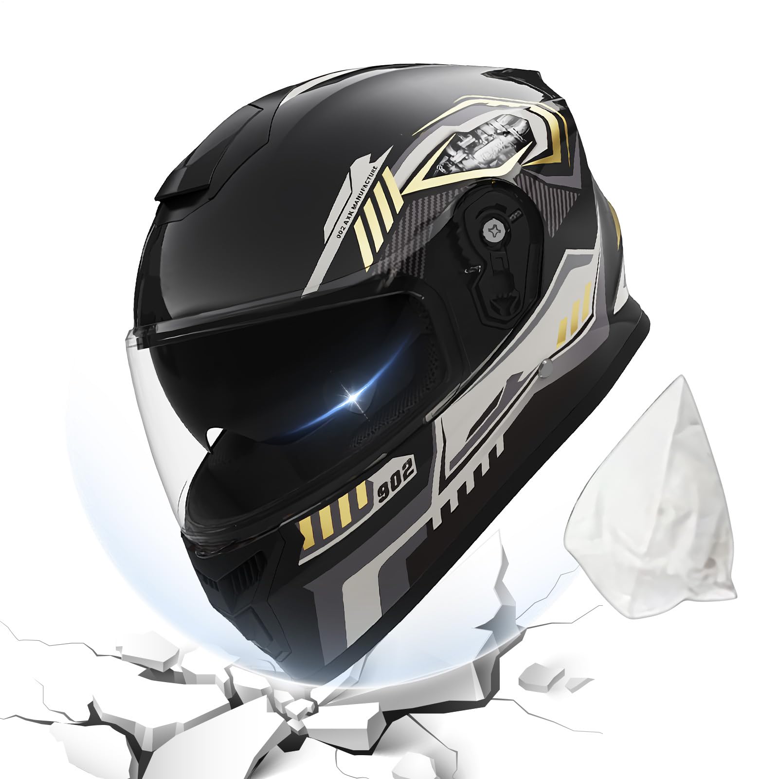 Casco de motocicleta de cara completa para motocross, scooter, cuatrimoto, carreras, equitación, invierno, nieve, esquí, bufanda extraíble, equipo de protección para adultos, casco de