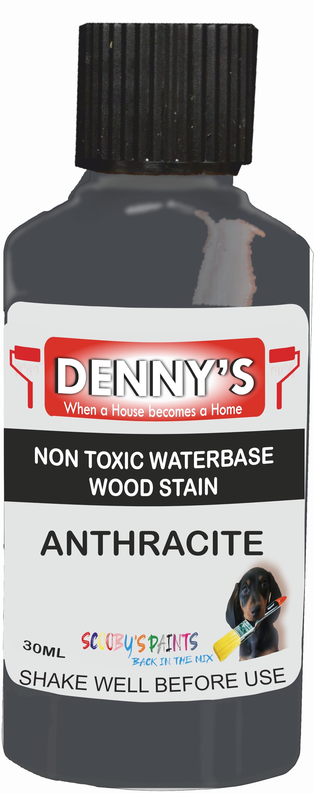 Wood Stain Water Based | 12 Colours | Interior Furniture Stain | Light & Dark Stains | Eco-Friendly & Non-Toxic Wood Dye Paint | Easy Application | Quick Dry & Low Odour (Anthracite 30ml Tester)
