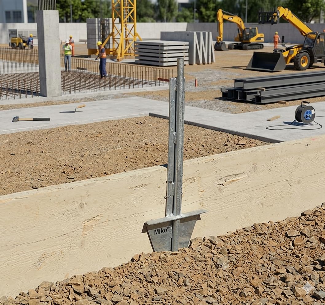 Bodenplatten Abschalung Set 10 Stk – Abschalpflock & Abschalstützen für Fundament Schalung Betonbau robust wiederverwendbar