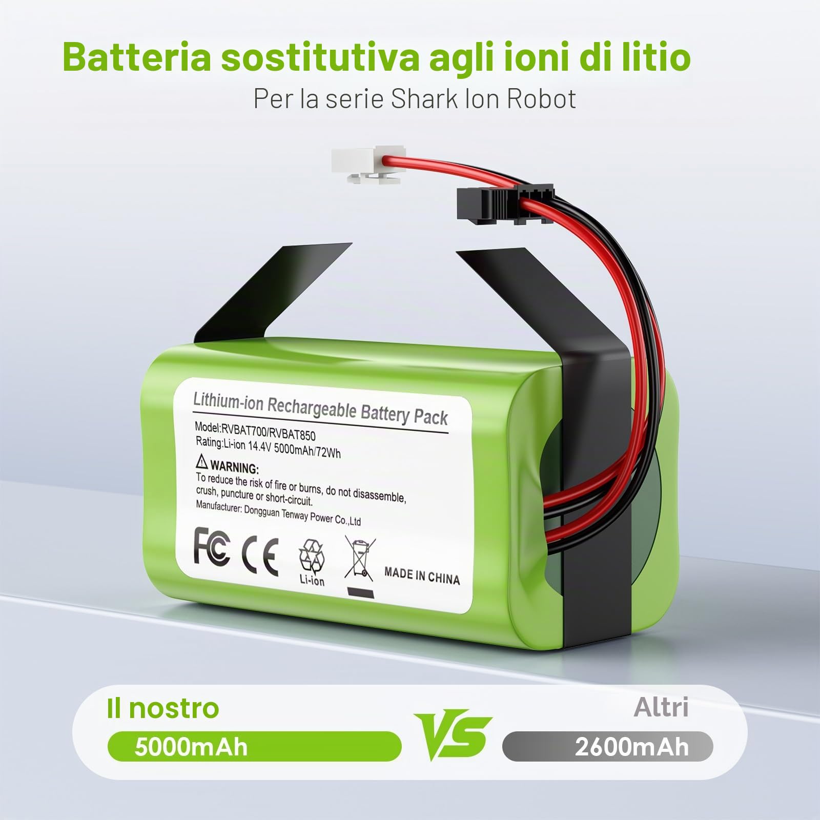 ASUNCELL Batteria di ricambio per Eufy RoboVac G10 G20 G30 G35 G40 Hybrid, RVBAT700/RVBAT850 per Eufy RoboVac 11 11S 11S Max 25C/25C Max 30/30C/30 Max 35C, GoDovi 380, Den. kee 600, Tesvor X500