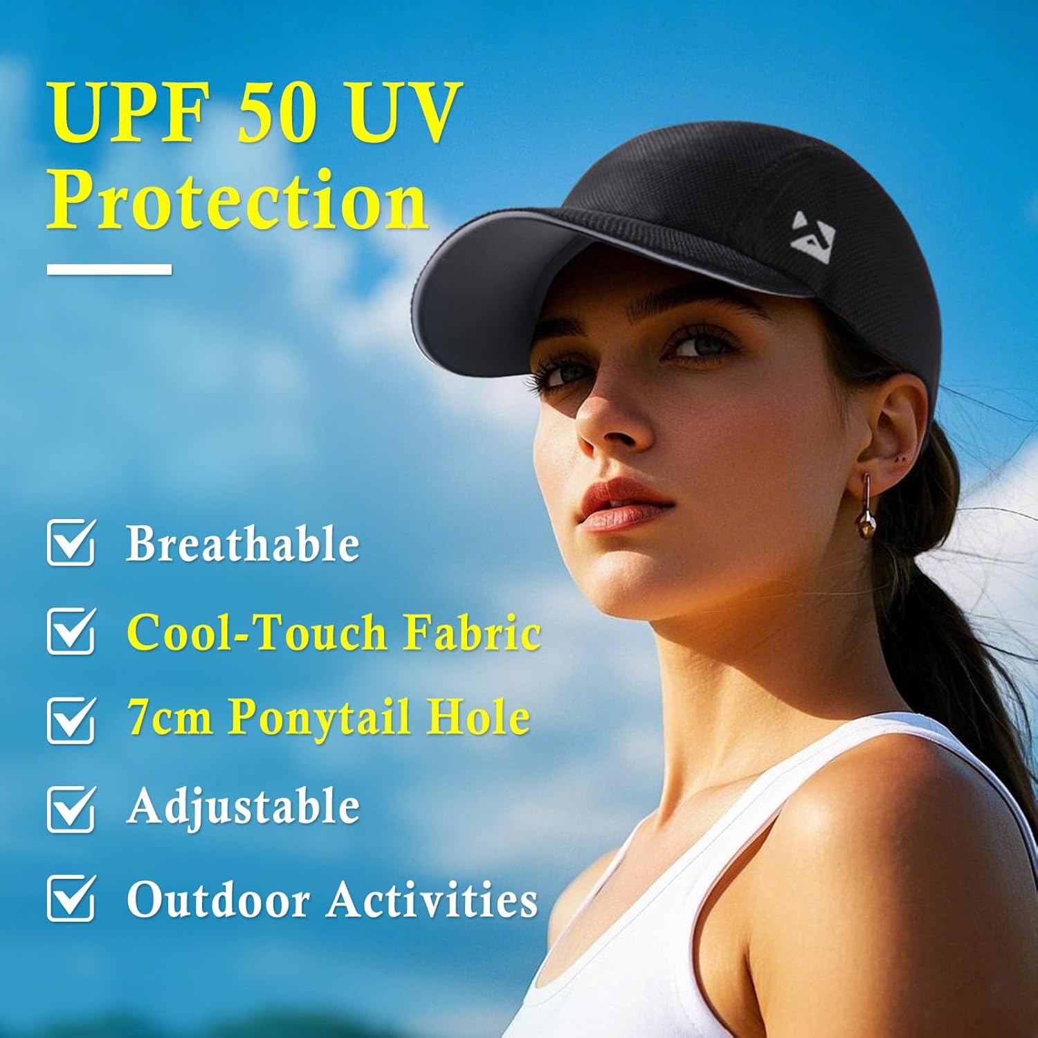 TOP-EX XL/XXL Ponytail Sun Baseball Cap for Women Cooling Running Hat Summer Breathable Mesh Hat - Image 4