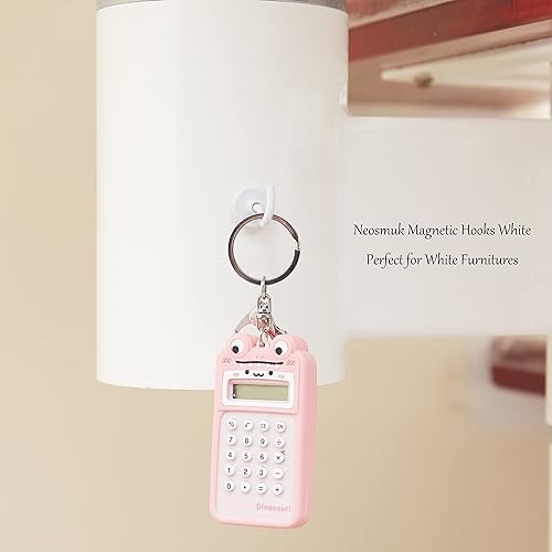 Vista 13 de NEOSMUK - Ganchos magnéticos de alta resistencia con imanes extrafuertes para colgar en refrigerador, crucero, cabinas o parrilla, color blanco