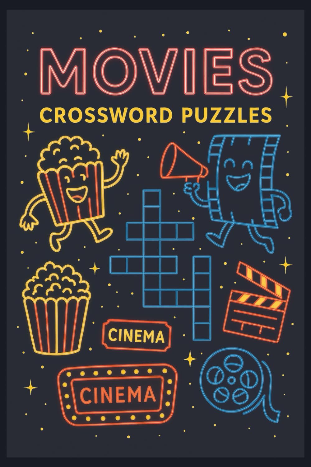 Movie Crossword Puzzles: Large Print Crossword Puzzles for Seniors about Films, Actors, Hollywood & More | 6x9 inches, 69 pages | 50+ Puzzles | Perfect Gift for Relaxation, Memory Boost and Fun