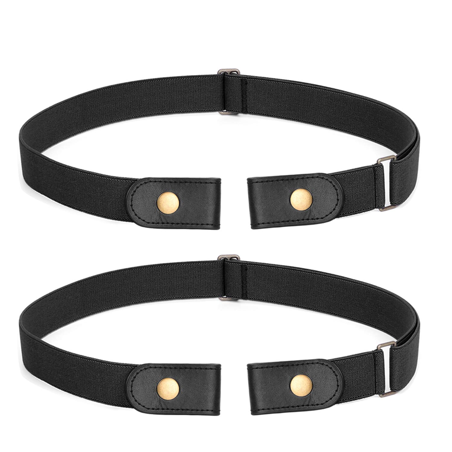 WERFORUNo Buckle Stretch Belt for Women and Men Elastic Waist Belt up to 72 Inches for Jeans Pants