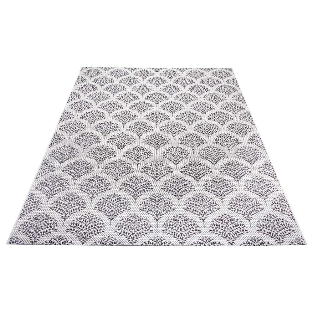 HANSE Home Tapis d'intérieur et d'extérieur en Tissu Plat - Couleur : crème/Noir - Dimensions : 160 x 230 cm