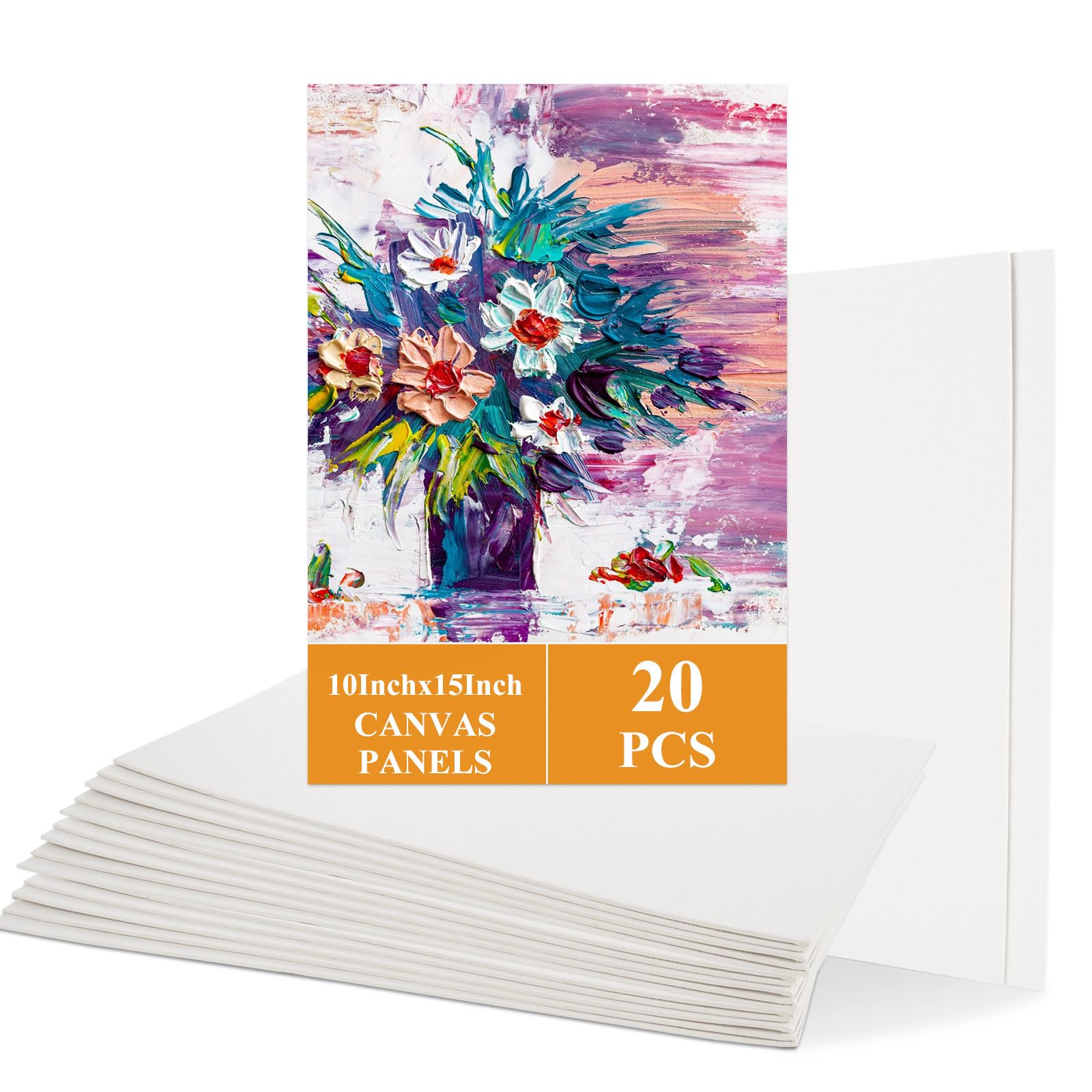 APACALI 20PCS Canvas Board 26.5x38cm, A3 Canvas for Painting Blank Canvases for Art White Canvases for Painting Sketching, Drawing