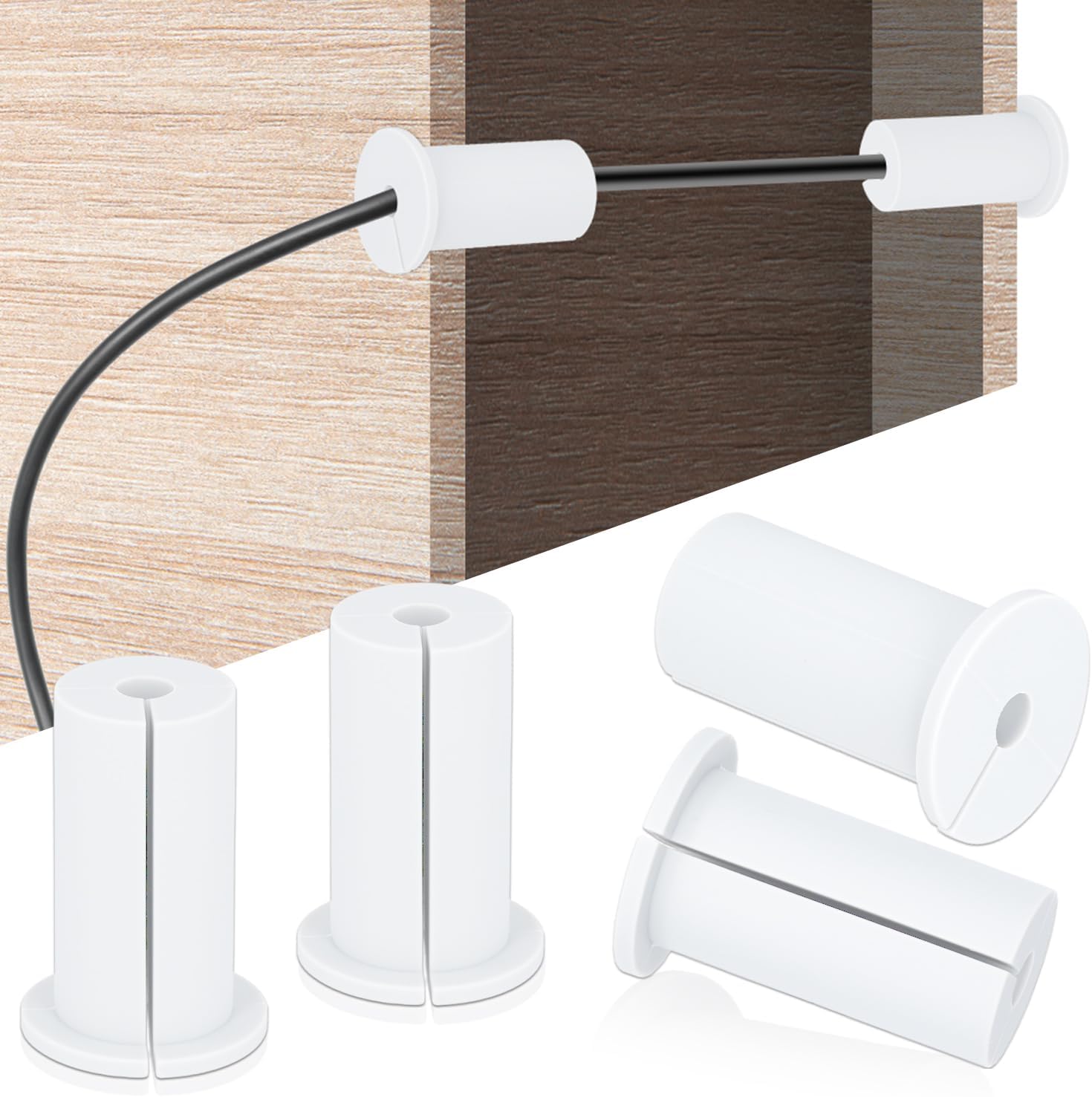 Cable Routing Kit for Starlink for 1" Wall Hole, Cable Feed Through Bushings Wall Grommets for