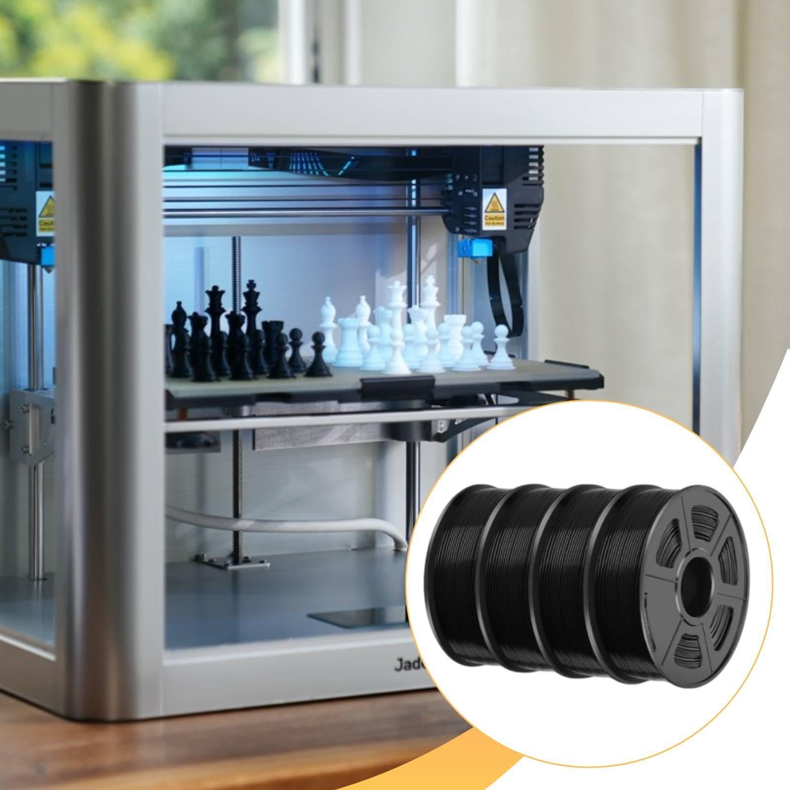 Qianly 4 para Impresora 3D, Material para Impresora 3D, Accesorio Universal Profesional Calidad, Suministros impresión Resistentes, Negro