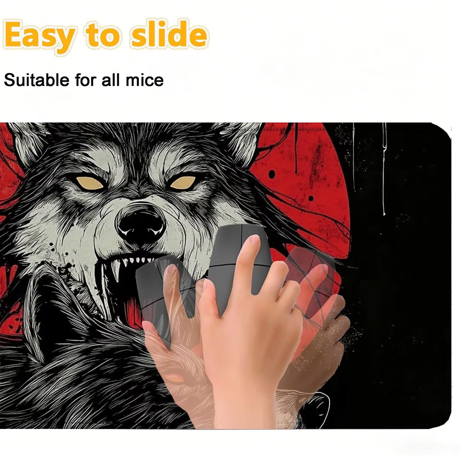 Tappetino Mouse 900x450mm | Superficie Ultra-Liscia | rosso 0-z324
