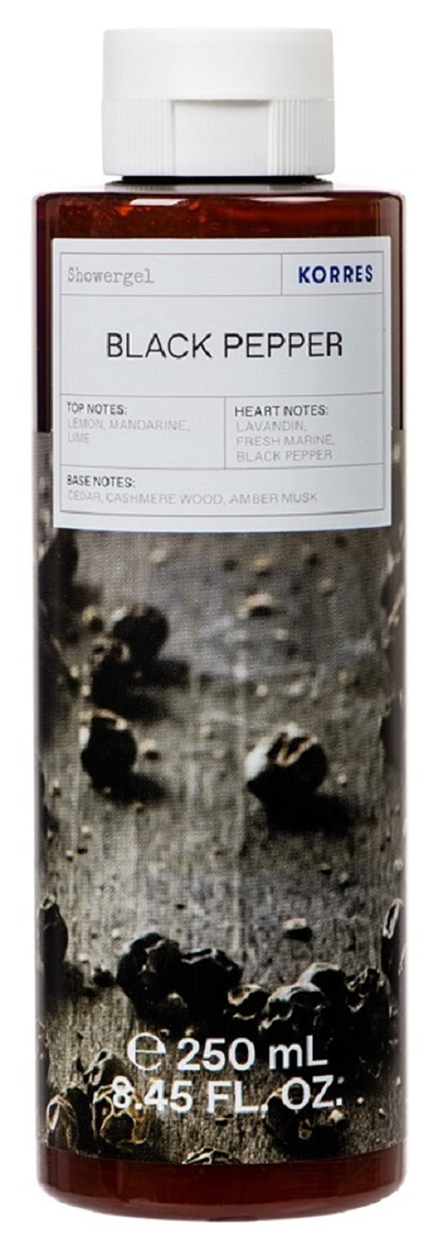 KorresCleanse + Hydrate Shower Gel, Black Pepper, 8.45 fl. oz.